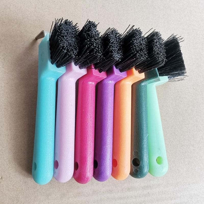 Horse Hoof Pick Brush with Soft Rubber Handle Portable Hoof Pick Horse Stuff Horse Supplies Maintenance Accessories