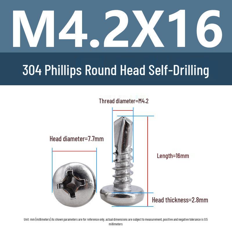 Yigu 304 Phillips Linsenkopf Selbstschneidende Schrauben M3.9/M4.2 auf Lager
