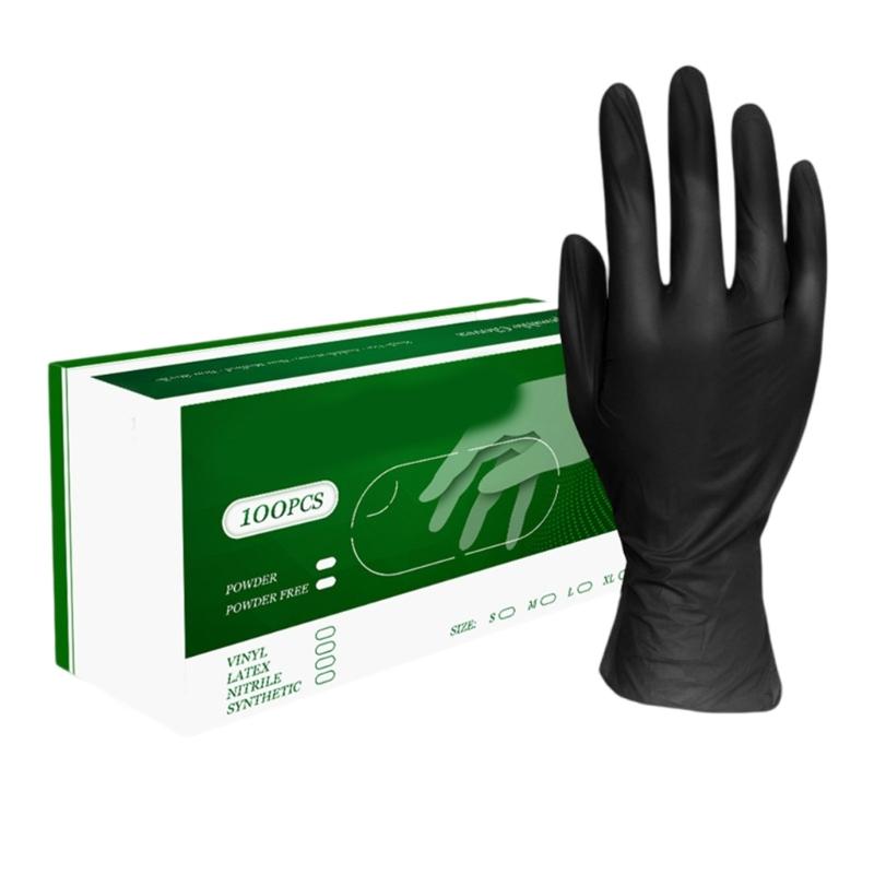 

100pcs Professional Disposable Nitrile Gloves Food Safe Kitchen Baking Gloves Household Cleaning Tool Unisex Garden S