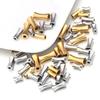 10pcs/Lot Bamboo Shape Stainless Steel Beads Spacer Beads Gold Color Loose Bead For Diy Jewelry Making Necklace Bracelet Earring