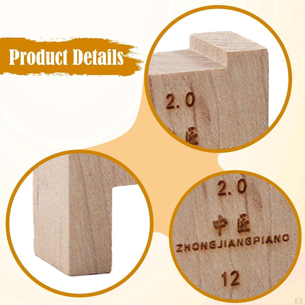 Piano Black Key Height Gauge Measurement Block Compact Sturdy Professional Musical Instrument Repair