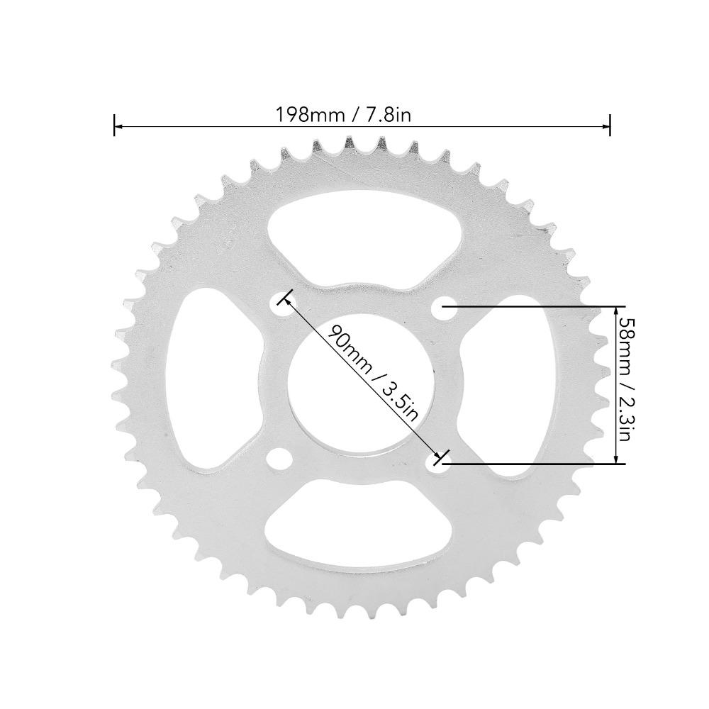 Steel Motorcycle Sprocket ID 58mm Rear Drive Sprocket Rear Chain Sprocket Replacement Sprocket