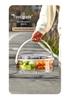 Portable Fruit Storage Bowl with Compartments and Lid