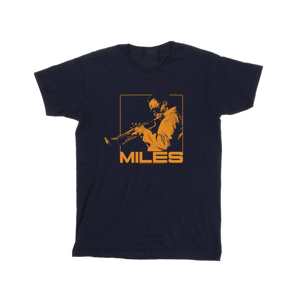 Miles Davis Mens Orange Square T-Shirt