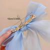 Balletcore Bow Spring Clip Ribbon Mesh Bow Hairpin Cute Balletcore Hair Clip  Girl