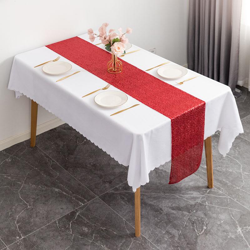 Sequin Modern Table Runners for Wedding Decoration Christmas Birthday Party Home Tea Table Cover