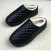 Winter new old Beijing cloth shoes women's cotton slippers leather surface waterproof warm velvet half drag cotton shoes home