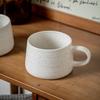 Nordic Sesame Glazed Coffee Cup Simple Ceramic Mug Breakfast Milk Mug Spoon with Lid Retro Large Capacity Oatmeal Cups