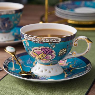 Juego de Taza de Café y Platillo de Porcelana Fina Ingrid para el Hogar Pequeño Lujo Té de la Tarde Inglés Juego de Té Juego de Café
