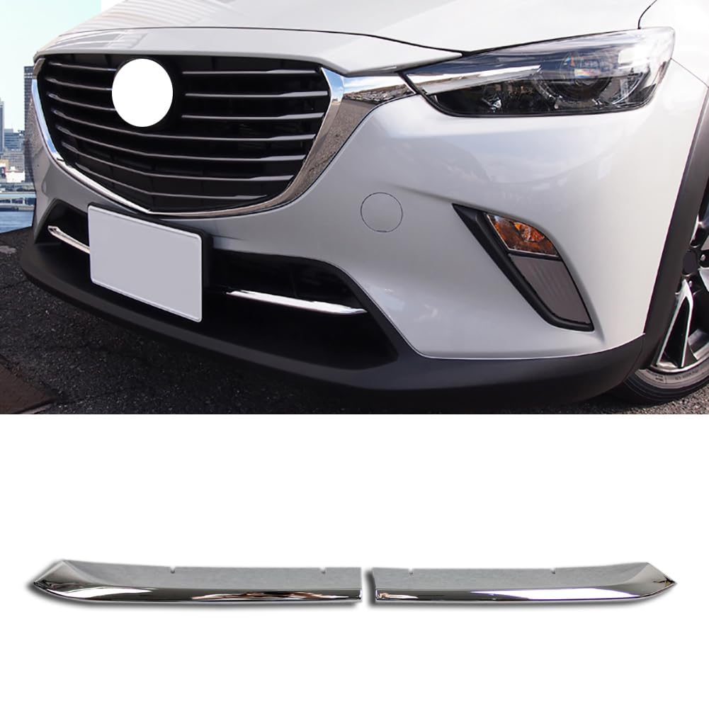 

RUIQ Mazda CX-3 DK Series Exterior Chrome Plated Front Bumper Grille Garnish, Specially Designed for the Mazda CX-3