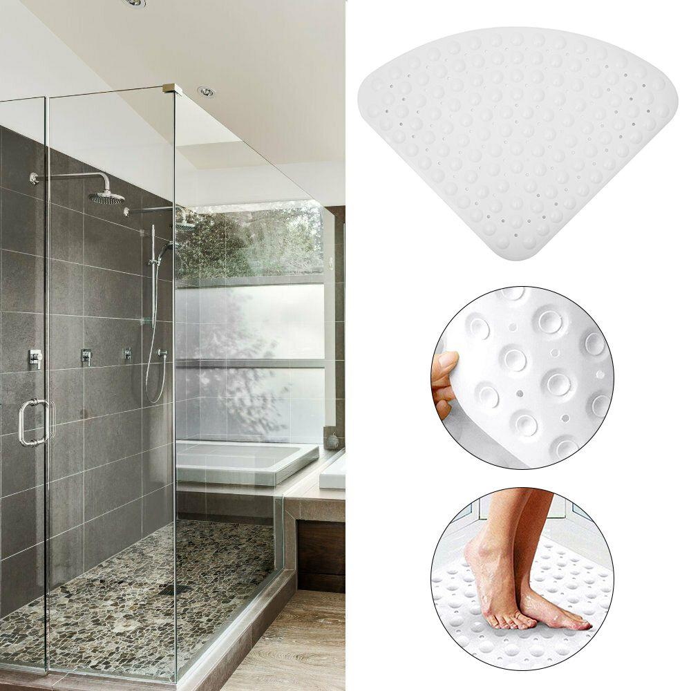 Corner Shower Bath Tub Mat Non Slip Pad Quadrant Sector Rubber Antibacterial
