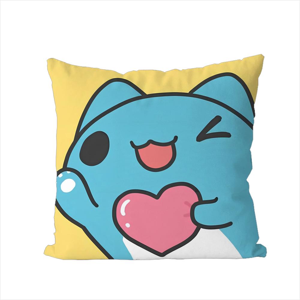 BBugcat Capoo Kuddfodral För Bil Soffa Dekorativt Hem Dubbelsidig Tryck Plysch Kvadratisk Kudde Överkast Kuddfodral