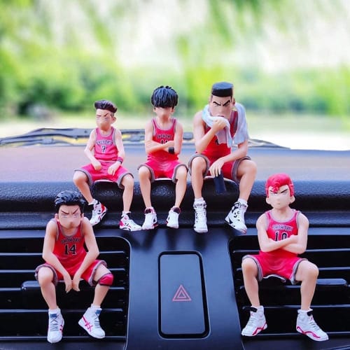 Denyeet Slam Dunk Figures: Hanamichi Sakuragi, Ryota Miyagi, Hisashi Mitsui, and Kaede Rukawa, Model Toys for Car Decoration, Anime Figures, Approx. 8