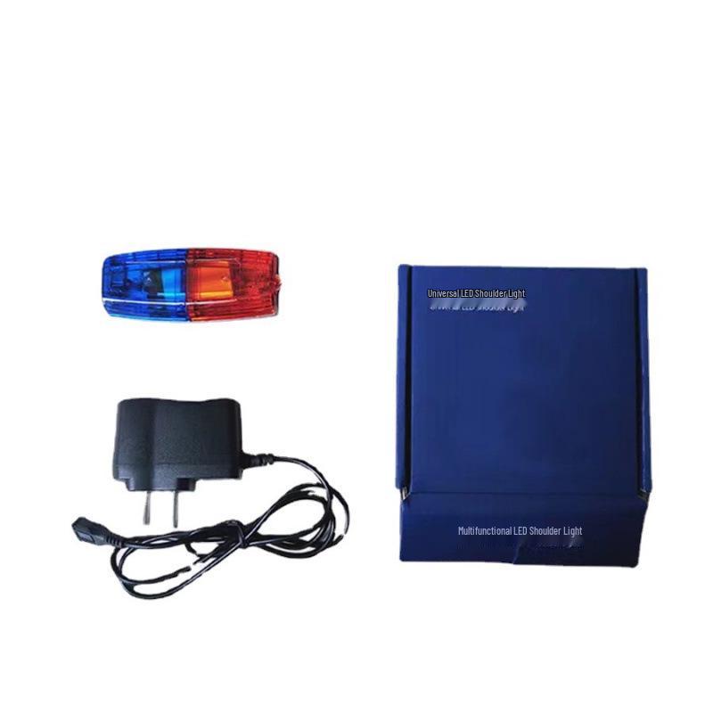Waterproof Red-Blue LED Strobe Shoulder Flashlight for Property Management and Sanitation