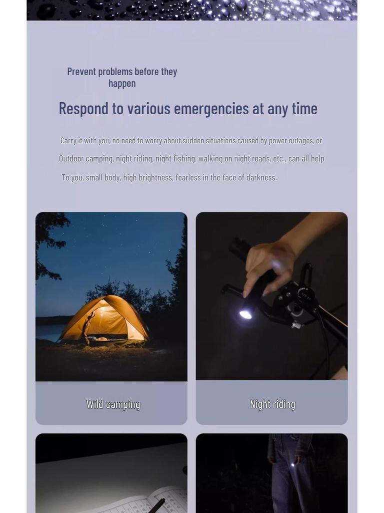 Portable USB Rechargeable LED Flashlight: Waterproof, Bright, and Long-Range for Outdoor Use