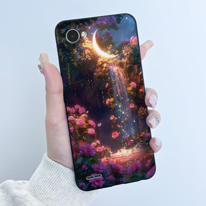 For LG Q6 Q6 Plus Q6a Case Luxury Cute Love Rabbit Funny Soft Silicone Black TPU Protective Cover LG q6 X600L X600K Phone Casing