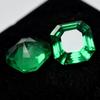 20.40 Ct Natural TSAVORITE GARNET Square Cut GREEN Loose Gemstone Pair CERTIFIED