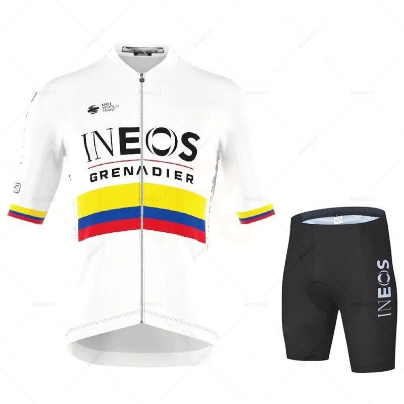 

2026 Limited Edition: Filippo Ganna Hour Record Bioracer Icon Cycling Jersey Set Summer Bicycle Suit Clothes Ineos Maillot Ciclismo 4XL