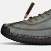 Hand-stitched Leather Shoes for Men Outdoor Light and Non-slip Walking Hiking Shoes Men Big Size 38-48 Slip-On Driving Loafers