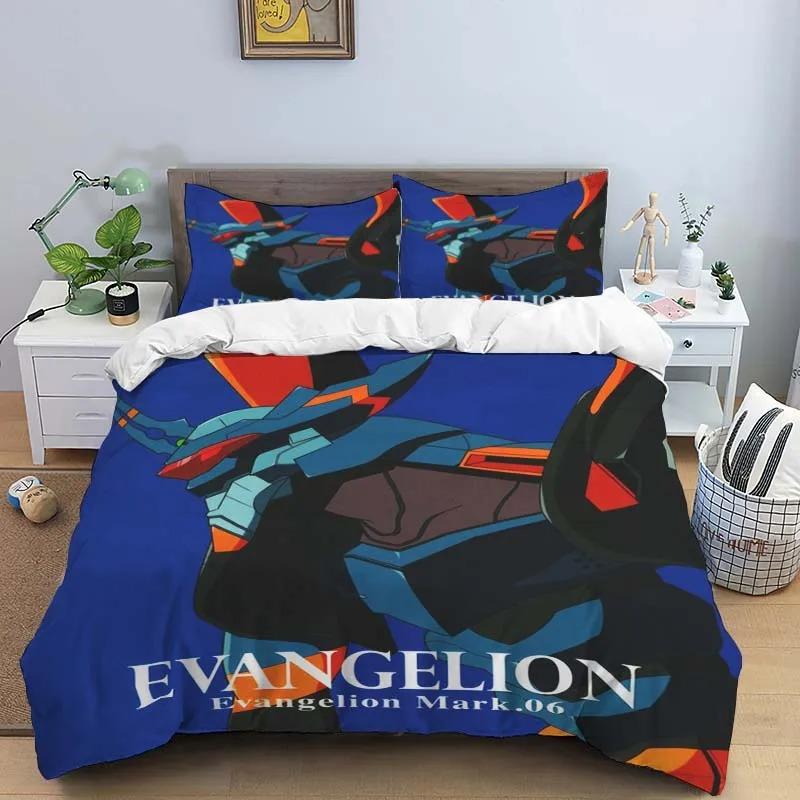 

Anime-themed NEON GENESIS EVANGELION Printed Duvet Cover and Bedding Set, Available in Multiple Sizes 135x200cm