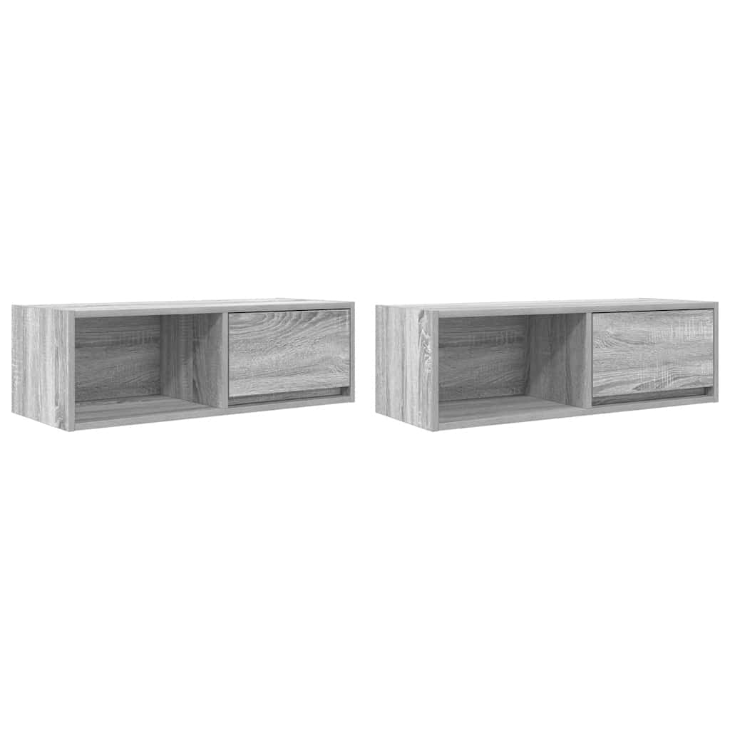 TV Cabinets 2 pcs Grey Sonoma 80 x 31 x 25.5 cm Particleboard