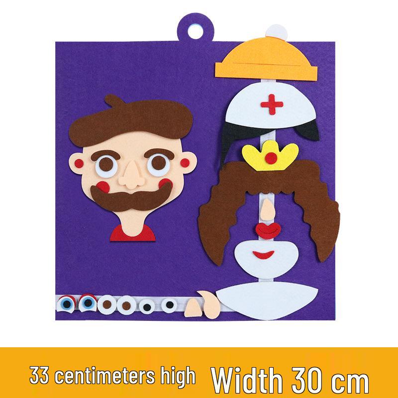 DIY Felt Facial Feature Puzzle for Kids - Expression Change Kit