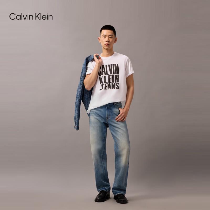 Calvin Klein Jeans Unisex CK Print Cotton Knit T-Shirt M