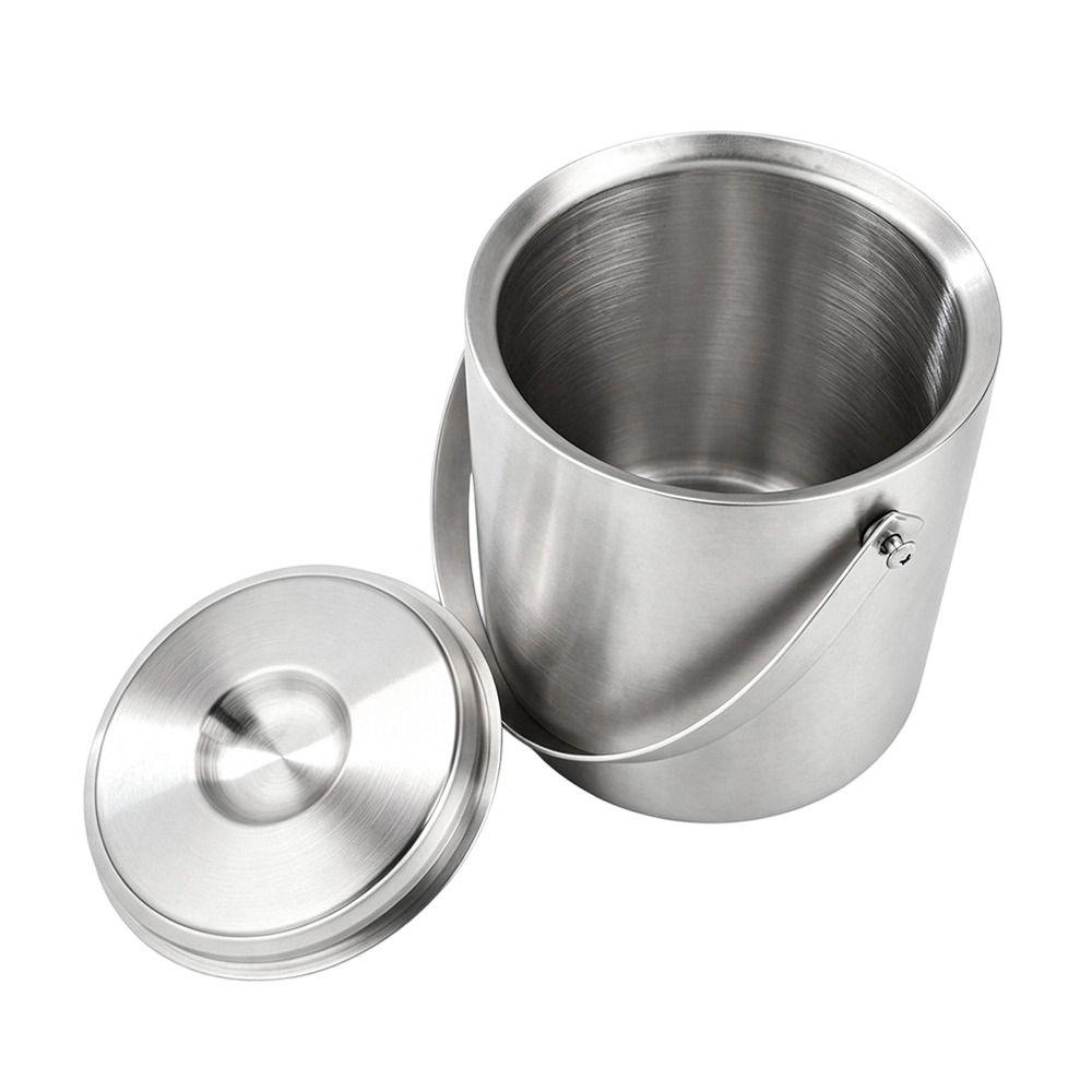Double Walled Ice Bucket with Cover With Lid Insulated Ice Bucket Double Walled Ice Bucket Bar