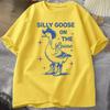 Silly Goose On The Loose T Shirts for Women Funny Cowgirl Western Tee Shirt Fashion Round Neck Graphic Summer Tshirt Clothes