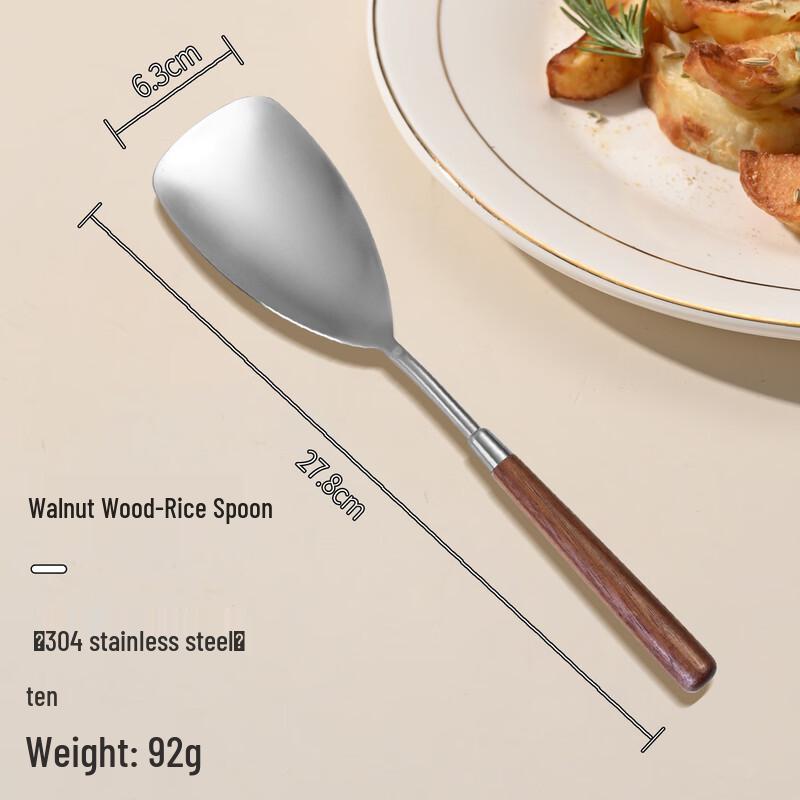 Łopatki Wutuo ze stali nierdzewnej z rączką z drewna orzechowego