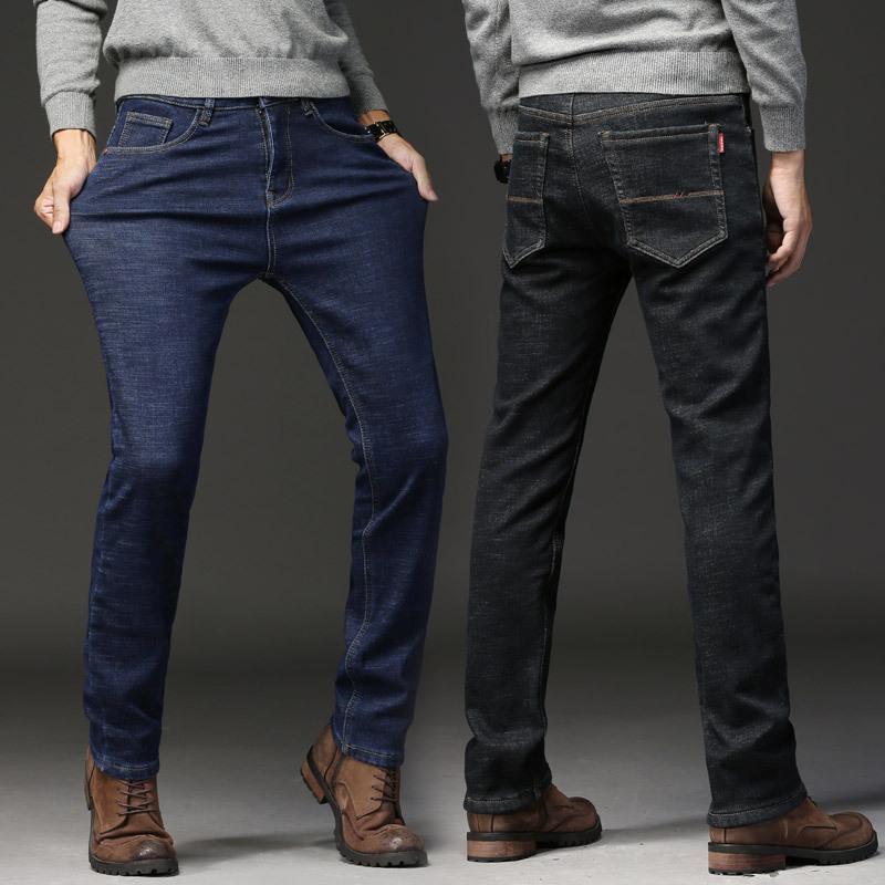 Winter velvet jeans straight tube thickened warm casual loose autumn and winter pants outer wear long pants