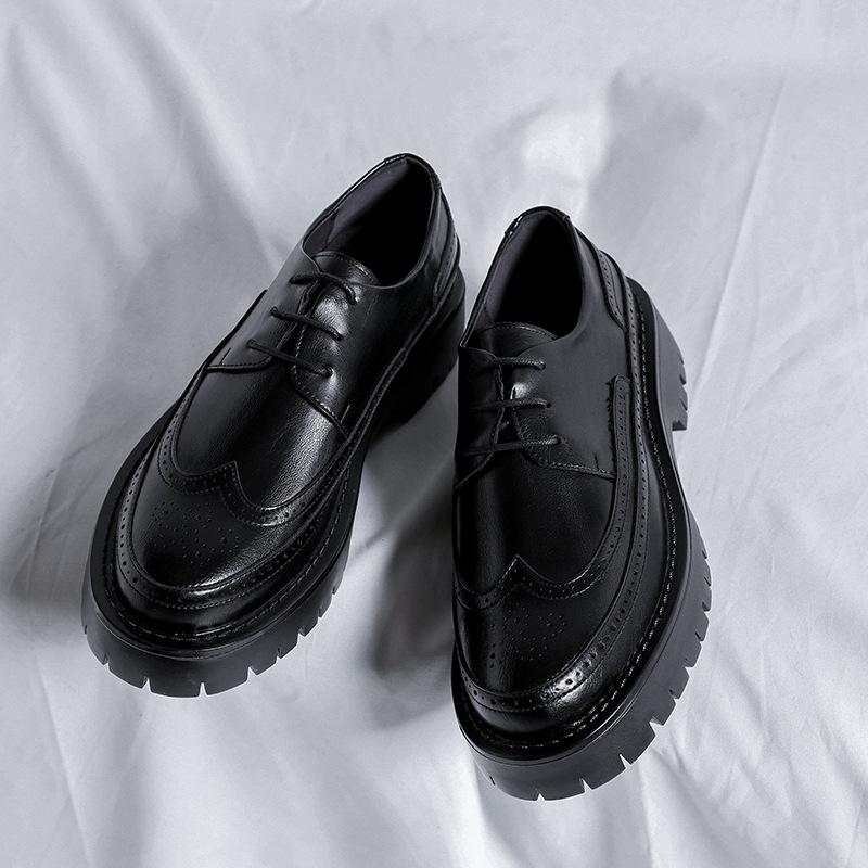 Brock Lederschuhe Retro Lässig Kleine Lederschuhe Business Plateau Trend 20351-R