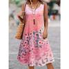 Floral Pattern Women Trend Mini Dresses Summer Sleeveless 3d Flower Printed Street Ladies Dress Casual Dress Y2k Ladies Clothes