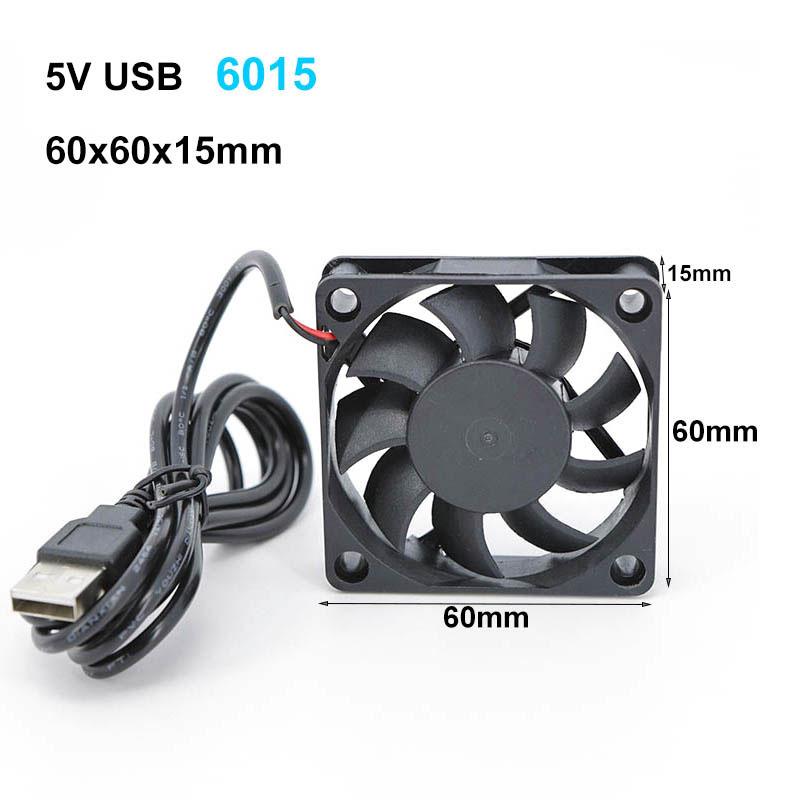 DC 5v USB 2510 8010 6010 6015 6025 6CM 8CM 60x60x25mm 80x80x10mm Power Cooling Case Fan For Receiver DVR Xbox Router