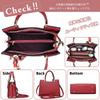 NICOLE & DORIS Damen Handtasche mit großer Kapazität und Fächern, Wasserdicht, Umhängetasche mit Schal, 2-Wege Schultertasche, Standfest, PU-Leder mit
