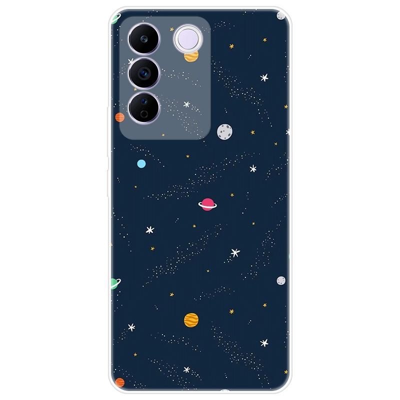 For Vivo V27e V 27e Case Soft Silicone Back Cover Cartoon Phone Case Diversification