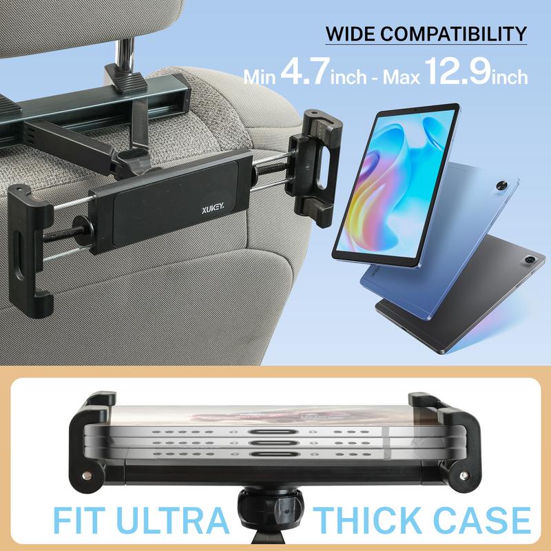 Universal Car Headrest Mobile Phone Holder Back Seat Tablet Mount For iPhone Samsung Backseat Stand Bracket for 4.7-12.9 Inch