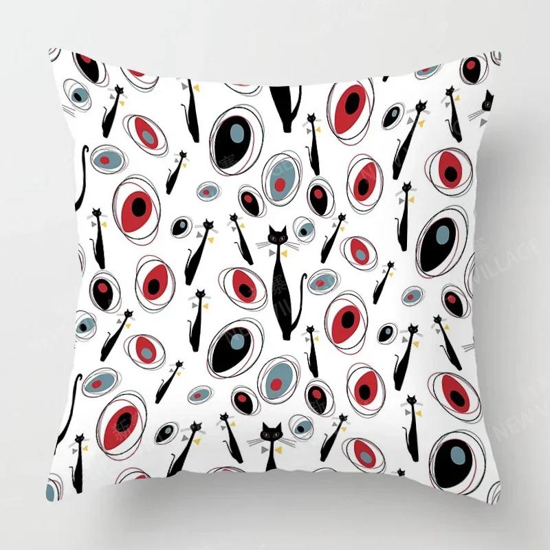 Nordic Fall Home Decor Autumn Throw Pillow Case Sofa Cushion Cover Modern 45x45cm 45*45 50x50 60x60cm 40*40 40x40 Geometry 60*60