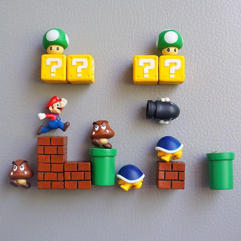 Super Mario 3d Creative Cute Fridge Whiteboard Sticker Decoration Furniture