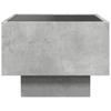 Side Table with LED Infinity Mirror Concrete Grey 40x40x30 cm Engineered Wood