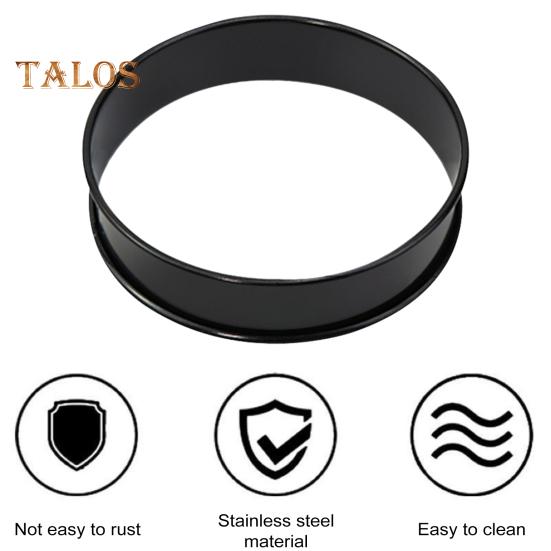 6Pcs Stainless Steel English Muffin Rings Non-Stick Coating Cake Mold for Baking Double Rolled Edge Design Food Grade 8cm 10cm Cooking Rings