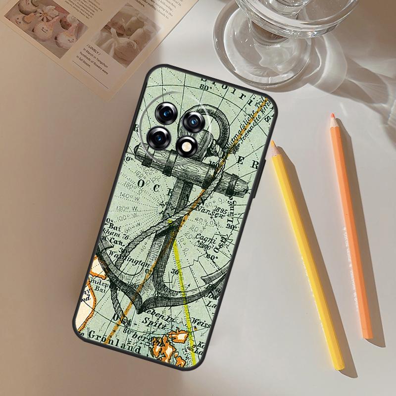 Anchor Sea Beach Funda For OnePlus 13 13R 12 R 11 9 10 Pro 8T 9RT 10T OnePlus Nord 4 CE 2 3 Lite N20 N30 Case
