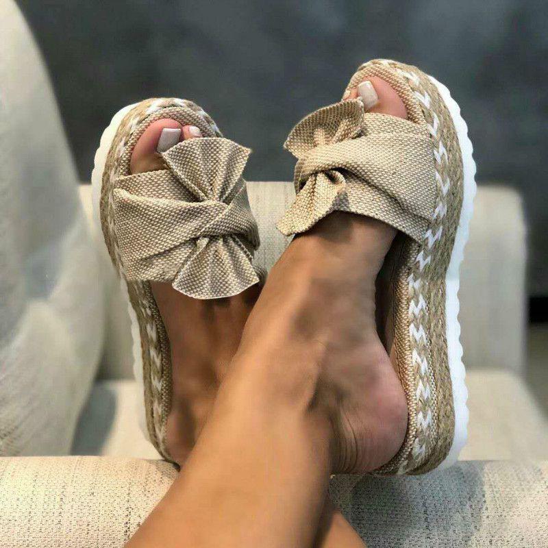 Stylish Bow Knot Sandals Shoes For Women With Comfortable Inner Lining For Everyday Use