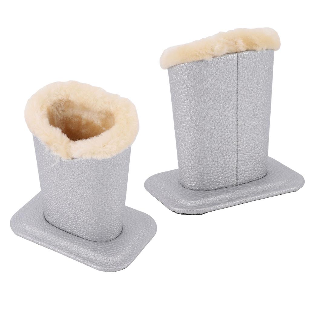 Plush Lined Eyeglasses Holder PU Anti Scratch Glasses Storage for Sunglasses Silver