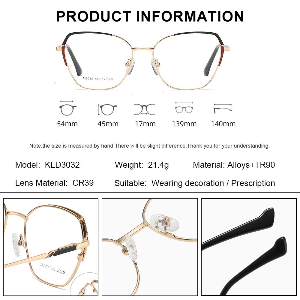 CLLOIO Fashion New Geometric Design Anti-blue Light Reading Glasses Women Can Be Myopia Customized Prescription Computer Eyeware