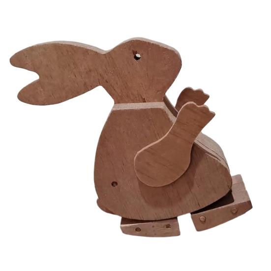 

Yousheng Handmade Walking Wooden Animal Figurine Educational Rabbit Elephant Turtle Statue Funny Mechanical Kinetic Walking Sculpture for Girls Boys Rabbit