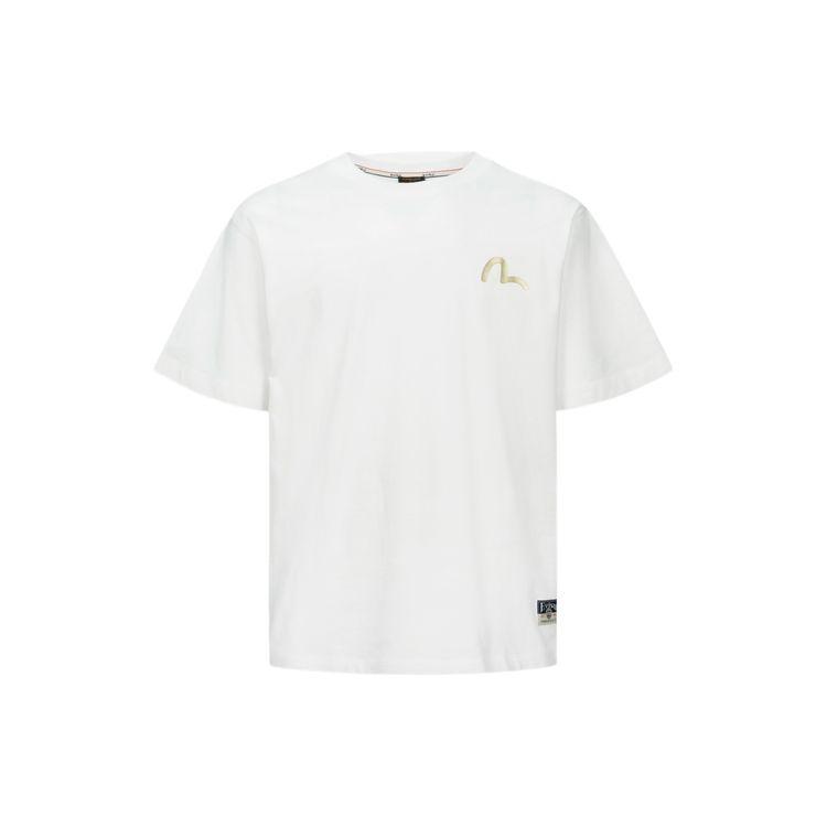 Evisu Trademark And Japanese Wave Pattern Big M Short Sleeve T-Shirt Men T-Shirts 2ESHTM4TS7074RXCT