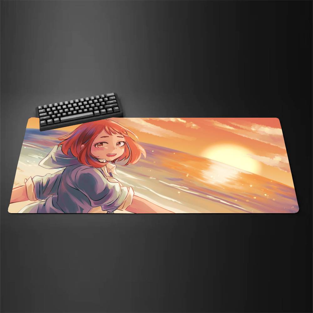 Ochaco Uraraka Anime My Hero A-Academia Mousepad Mouse Mat Desk Mat With Pad Gaming Accessories Prime Gaming XXL Keyboard Pad