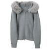 Sancai Women's Hooded Knitted Cardigan Coat