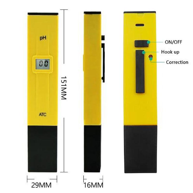 PH Meter Digital PH Tester Water Quality Testers Acidity Measure Device Water Pool Aquarium Hydroponics Home Brew 0-14pH